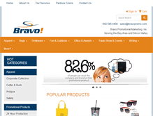 Tablet Screenshot of bravopromo.com